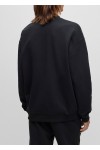 COTTON-BLEND RELAXED-FIT SWEATSHIRT WITH DOUBLE LOGO