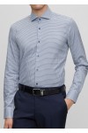 SLIM-FIT SHIRT IN MICRO-STRUCTURED STRETCH COTTON