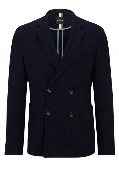 DOUBLE-BREASTED SLIM-FIT JACKET IN A WOOL BLEND
