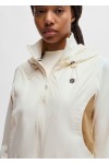 Cotton-blend zip-up hoodie with monogram pattern