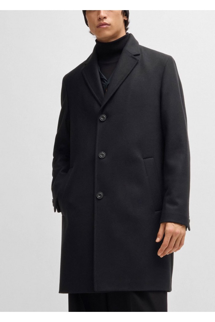 Regular-fit coat in a wool blend