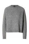 Crew-neck sweater in stretch fabric