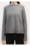 Crew-neck sweater in stretch fabric