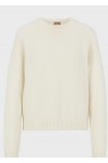 Crew-neck sweater in stretch fabric