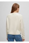 Crew-neck sweater in stretch fabric
