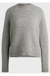 Crew-neck sweater in stretch fabric