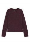 Crew-neck sweater in stretch fabric