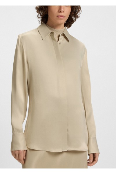 Regular-fit blouse in satin