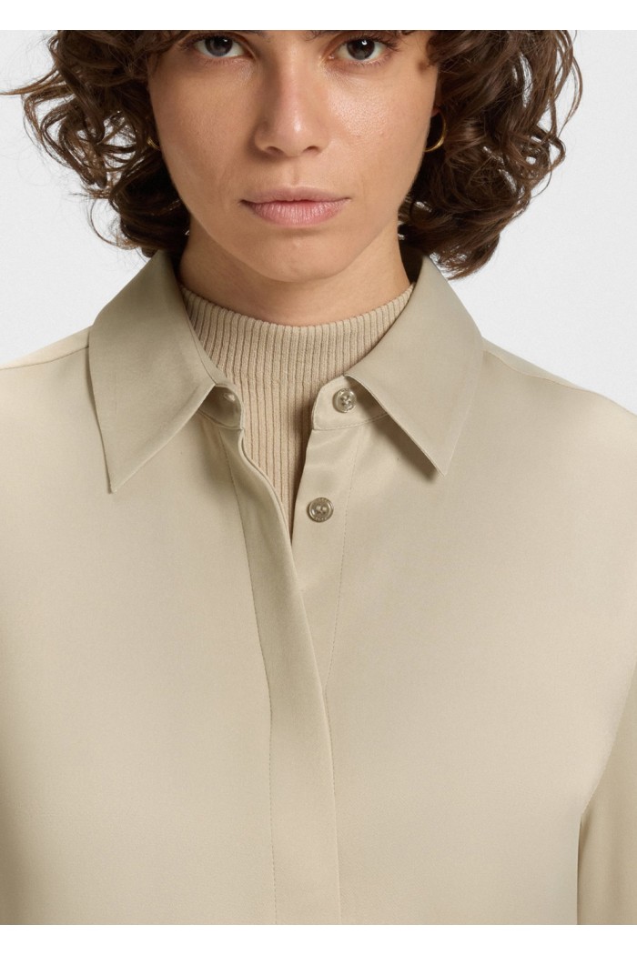 Regular-fit blouse in satin