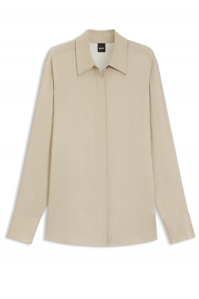 Regular-fit blouse in satin