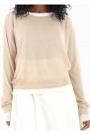 Knitted sweater with layered design