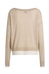 Knitted sweater with layered design