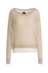 Knitted sweater with layered design