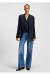Relaxed-fit jeans in indigo denim with stepped hems