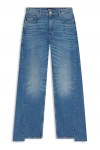 Relaxed-fit jeans in indigo denim with stepped hems