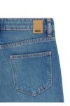 Relaxed-fit jeans in indigo denim with stepped hems