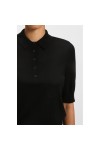 Knit virgin-wool polo sweater with moisture management
