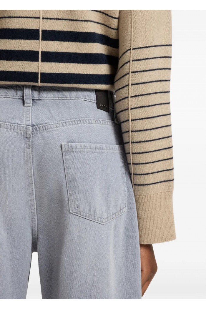Relaxed-fit jeans in grey-blue denim