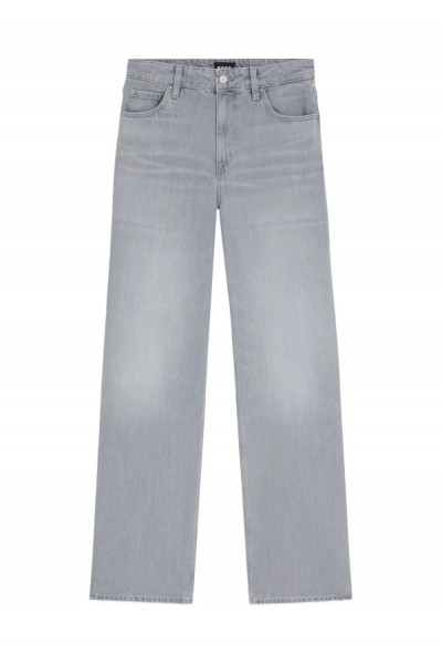 Relaxed-fit jeans in grey-blue denim