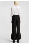 Regular-fit trousers in stretch fabric with wide leg
