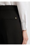 Regular-fit trousers in stretch fabric with wide leg