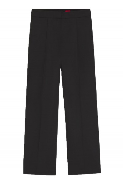 Regular-fit trousers in stretch fabric with wide leg