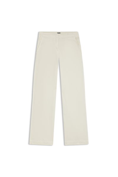 Straight-leg trousers in stretch-cotton velvet