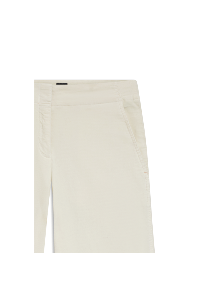 Straight-leg trousers in stretch-cotton velvet