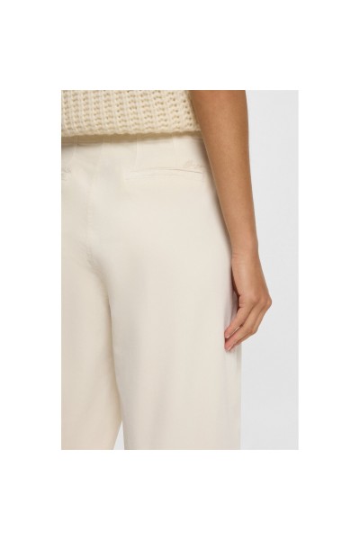 Straight-leg trousers in stretch-cotton velvet