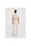 Straight-leg trousers in stretch-cotton velvet