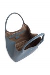 Tote bag in grained leather with logo lettering