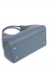 Tote bag in grained leather with logo lettering