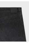 Wide-leg jeans in crystal-embellished black denim