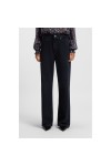 Wide-leg jeans in blue-black rigid denim