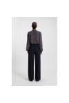 Wide-leg jeans in blue-black rigid denim
