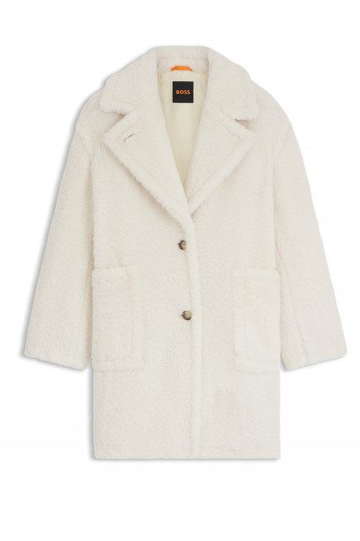 Teddy coat with adjustable collar