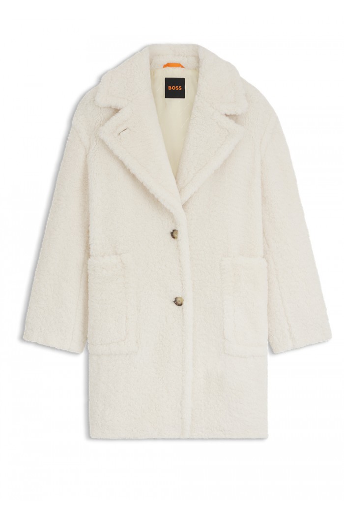 Teddy coat with adjustable collar