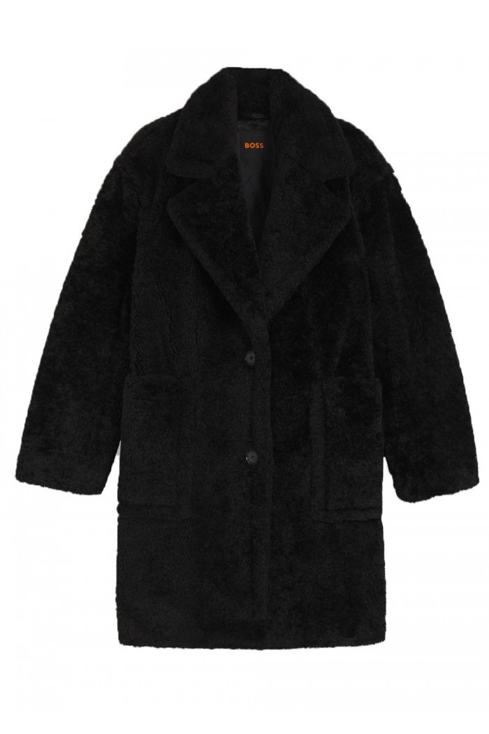 Teddy coat with adjustable collar