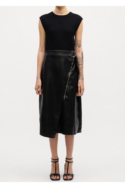 Flederi Mixed Media Midi Dress