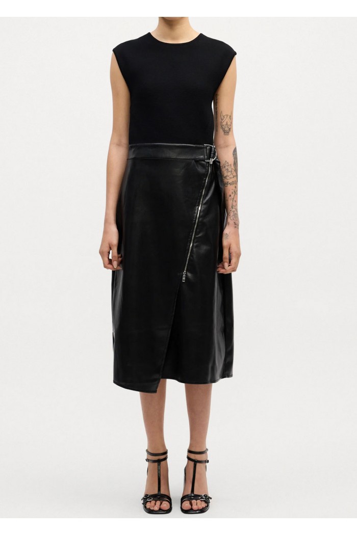 Flederi Mixed Media Midi Dress