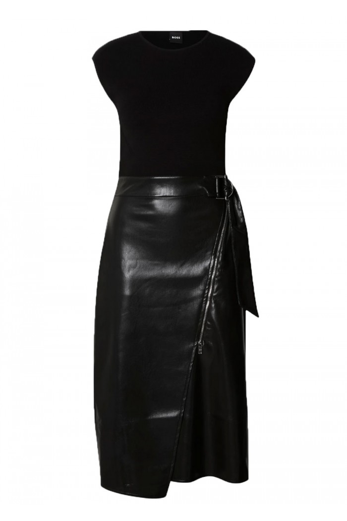 Flederi Mixed Media Midi Dress