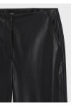 Straight-leg trousers in faux leather