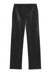 Straight-leg trousers in faux leather