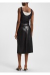 Faux-leather skirt with wrap front