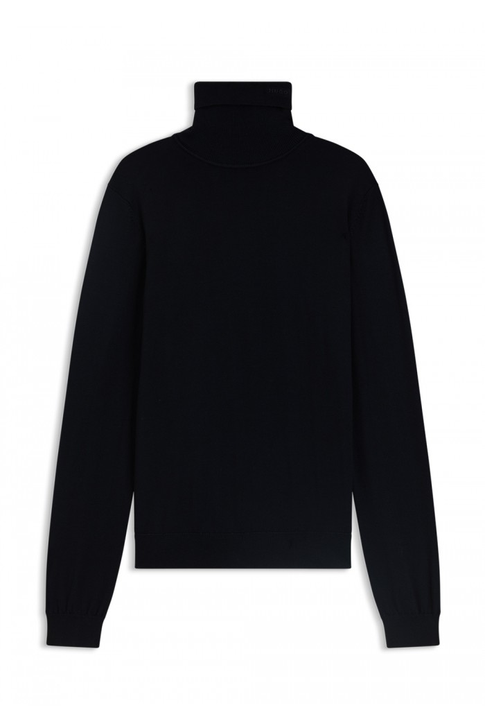 Regular-fit rollneck sweater in virgin wool