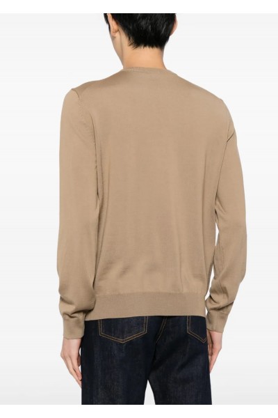 LOGO-EMBROIDERED SWEATER IN RESPONSIBLE WOOL