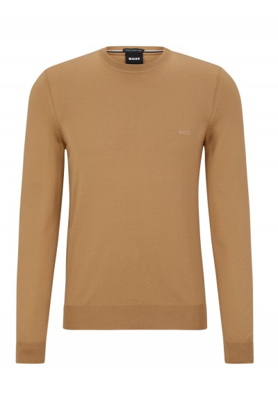 LOGO-EMBROIDERED SWEATER IN RESPONSIBLE WOOL