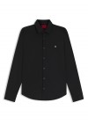 SLIM-FIT SHIRT IN STRETCH COTTON WITH STACKED LOGO