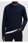 Cotton-blend T-shirt with waffle structure