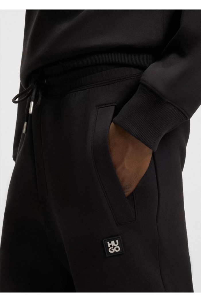 Cotton tracksuit bottoms with stacked logo